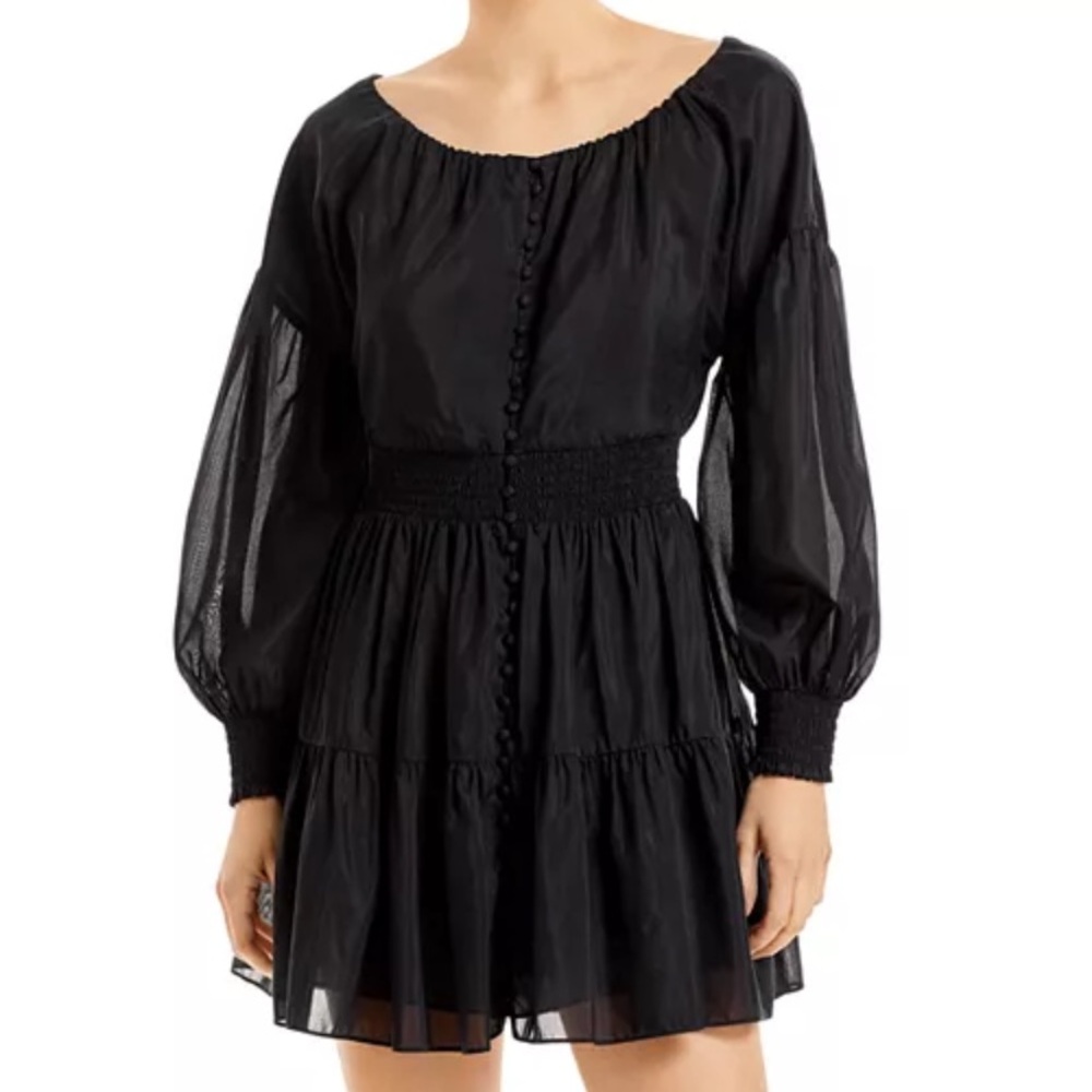 Alice and Olivia Kiara Smocked Dress
